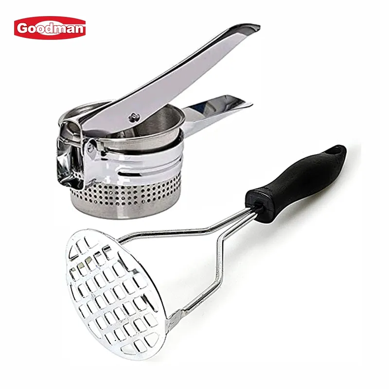 Heavy duty fruit & vegetable tools meat stainless steel kitchen potato ricer and masher