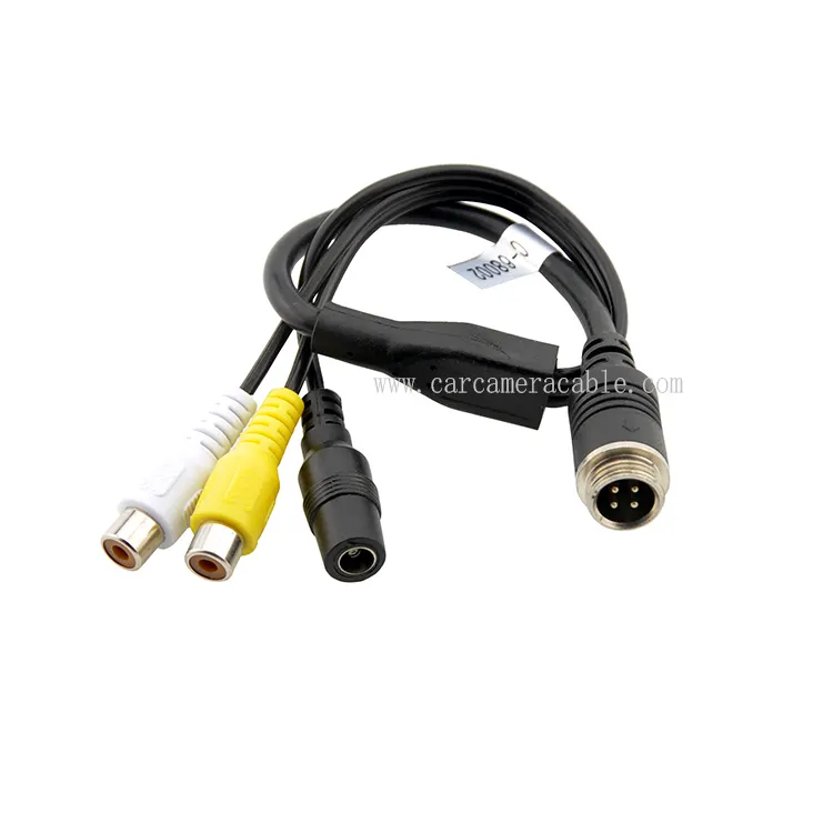 GX12 4pin AVIAÇÃO MACHO OU FÊMEA Parafuso Cabos conectar BNC RCA vídeo cabo adaptador para conectar câmeras de visão traseira do veículo