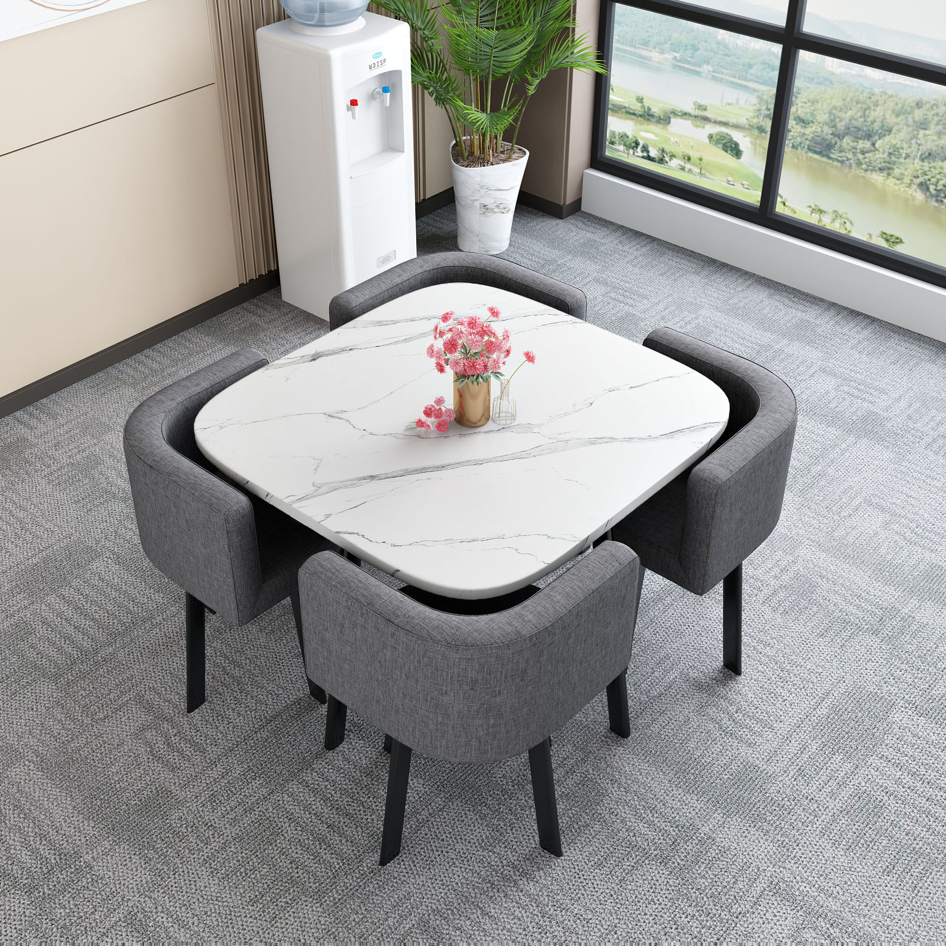 Light gray leather chair