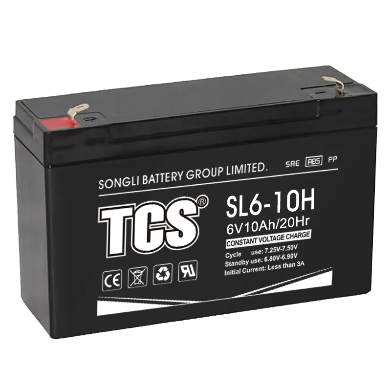 SL6-10H中国製造充電式exideバッテリーソーラーdc 6v 10ah鉛蓄電池Baterai Surya