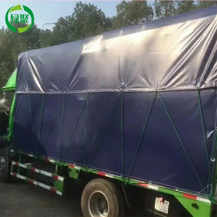広州LVJUターポリンシート貨物トラックカバー用強化防水PVCターポリン
