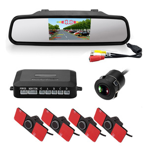 4,3 pulgadas TFT LCD retrovisor espejo Monitor coche Auto vehículo Radar de marcha atrás con 4 sensores de distancia de detección - Product Image 6