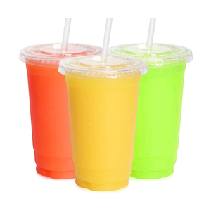 Soğuk içecekler için tek kullanımlık plastik bardaklar 8Oz 9Oz 10Oz 12Oz 20Oz 24Oz 16Oz boyutları ile parti kullanımı için özel Logo baskı - Product Image 5
