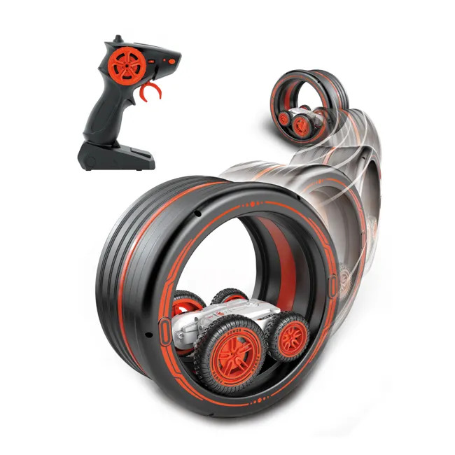 Radiocomando ad alta velocità drift car due modalità rotazione di 360 gradi auto stunt toy grande ruota HC593486