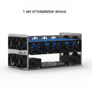 Yeni 2021 İstiflenebilir 6/8/10 GPU yuvaları açık hava raf bilgisayar Rig çerçeve çoklu sabit sürücü rafı anakart Disk şasi - Product Image 4