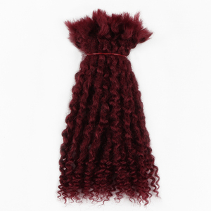 Orientdreads el yapımı gerçek hint saç Locs 10-kıvırcık biter gevşek tanrıça Locs ile bir paket sarmal uzantıları duruyor - Product Image 3