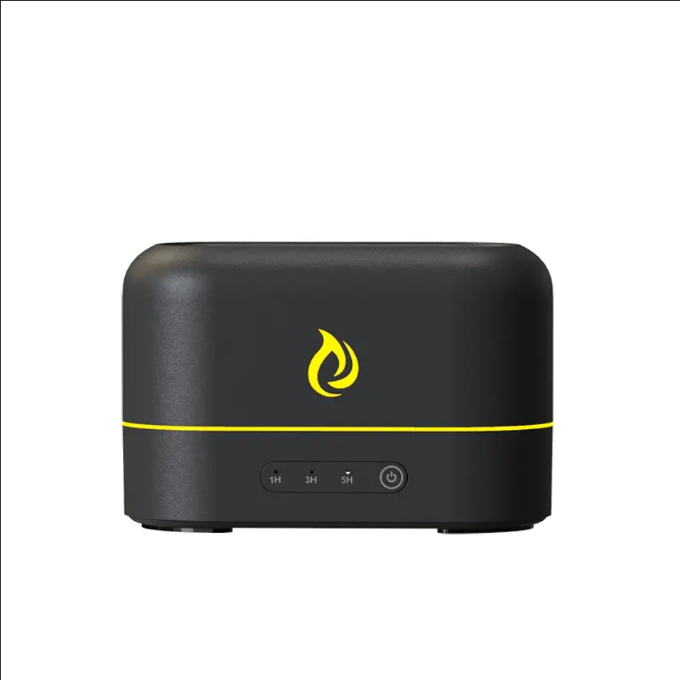 เครื่องพ่นอโรม่าเปลวไฟสองสี รุ่น 653 สีดำ