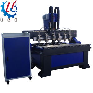 UBO 1325 Multi cabeza 6 husillos Cnc Router madera tallado 4 ejes 6 cabezas madera Router 3D madera Craving Machine - Product Image 6