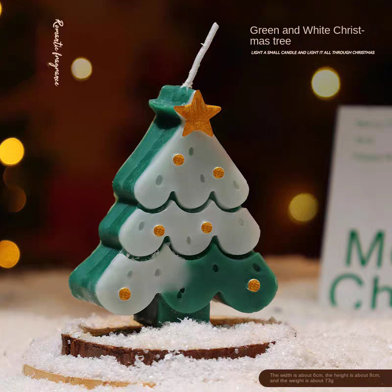 Bougies de sapin de Noël vertes et blanches GreenA - en boîte