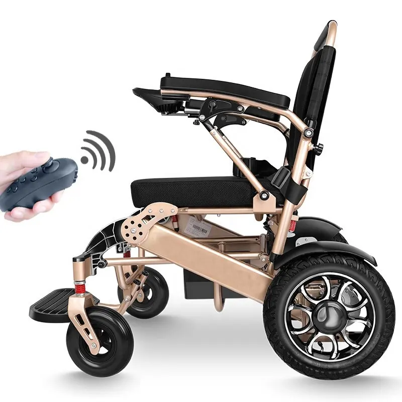 Silla de Ruedas motorizada para personas mayores, patinete de movilidad plegable completamente automático con control remoto inteligente