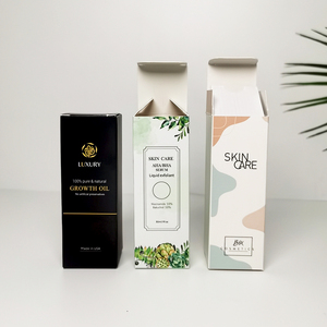 Özel kare hediye karton kutu 30ml 50ml 100ml katlanabilir karton kozmetik kutusu uçucu yağ şişeleri krem kavanozu - Product Image 1