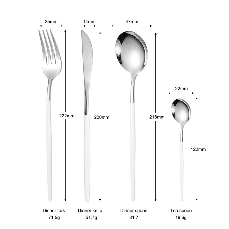กระจก + มือจับสีขาว-ชุด4ชิ้น