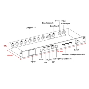 Controlador led Artnet DMX, 8 puertos, DMX512, RDM, para DJ, eventos de escenario, Control de luz Led, Artnet a controlador Dmx - Product Image 6