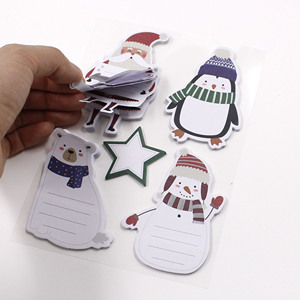 Juego de bloc de notas adhesivas de papel de la serie navideña, venta al por mayor, tabletas de escritura, para hacer lista Bloc de notas, barato - Product Image 6