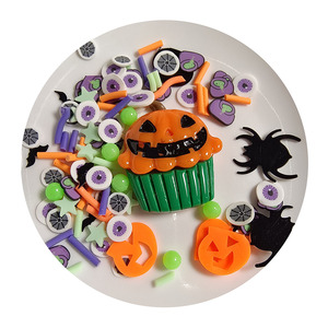 Assorted Resin Flatback Charms Clay Slices Fruit Halloween Themes <strong>Bulk</strong> for Nail Art Phone Case Decor DIY Crafts Slime Filler - Product Image 1