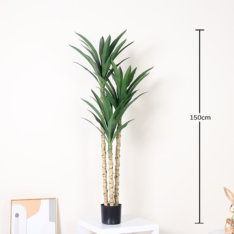 Sisal vert à tige blanche - 150cm