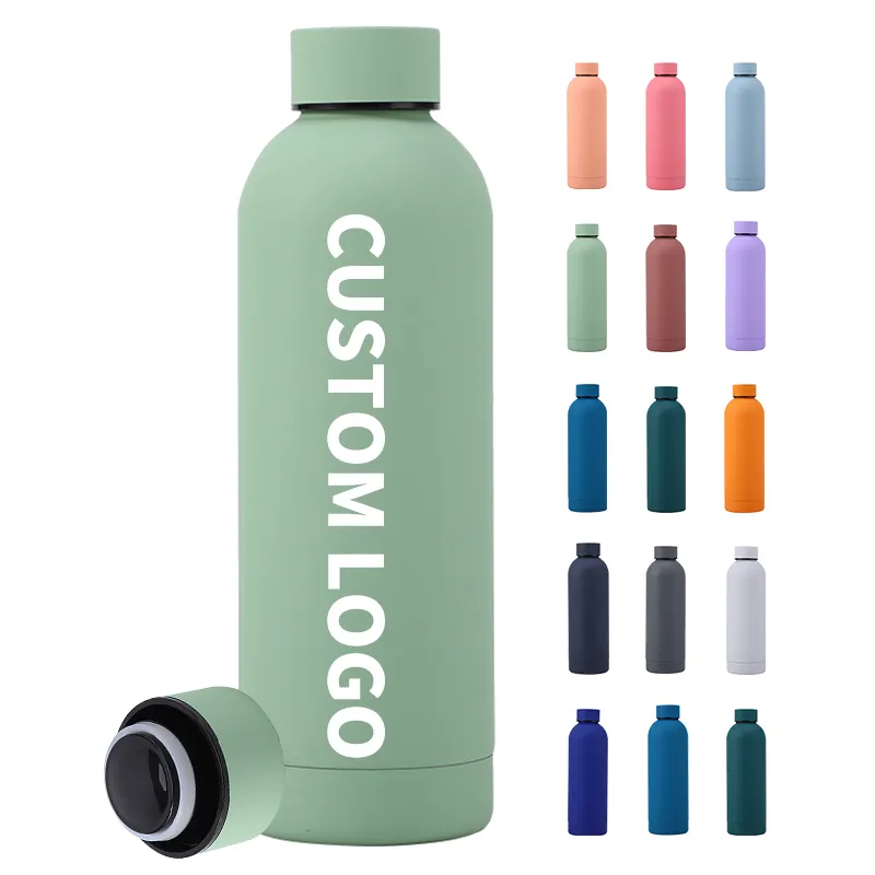 SJB007, оптовая продажа, бутылка для воды из нержавеющей стали, термос с вакуумной изоляцией, фляга для воды, плоская, изготовленная на заказ, для спортзала, велосипеда, милые бутылки для воды