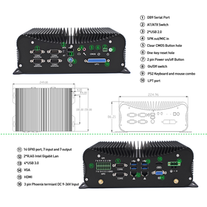 Fanless Industrial Mini Core PC I7 10510U 8565U I5 8265U Dual I211 Lan GPIO DB9 Series COM 36V Desktop Computador 3G 4G SIM - Product Image 4
