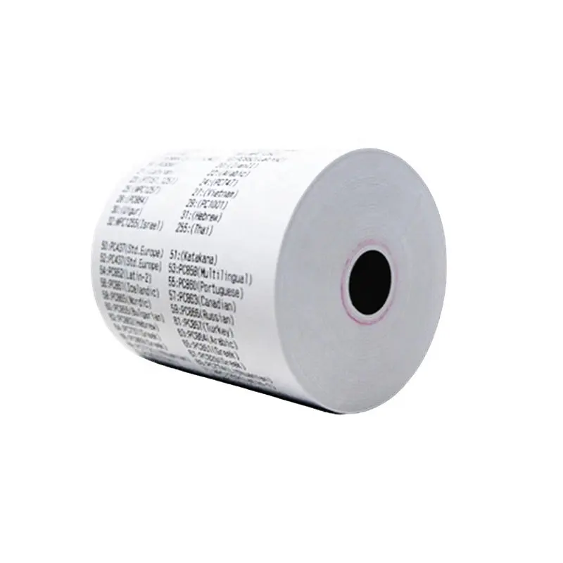 Rollo de papel térmico para impresora térmica, rollo jumbo de 80mm, 55gsm