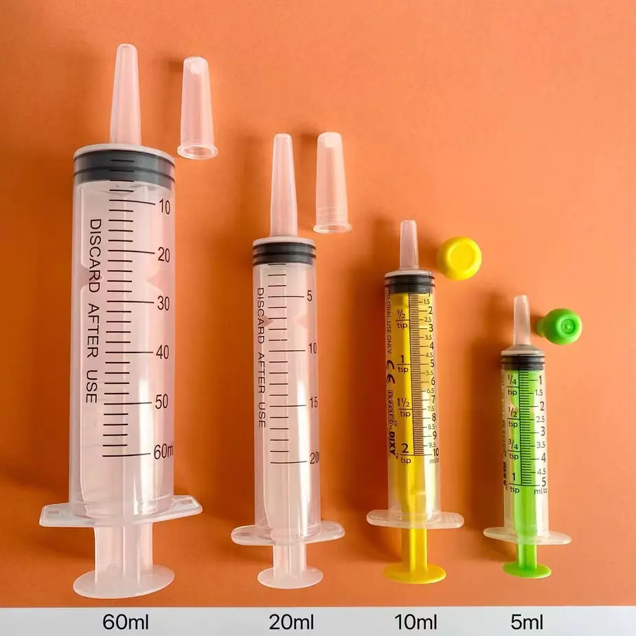 5ml 20ml 30ml 50ml 100ml hand-pushing injector disposable large syringe without needle enema stomach filler pet animal feeder