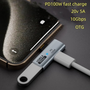 用于笔记本USB集线器的USB3.2 USB C公到Usb C PD100W 10Gbps 2合1分离器OTG适配器转换器 - Product Image 5