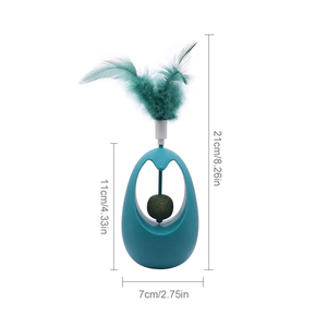 Juguetes de hierba gatera de buena calidad, juguete para gatos con bolas de hierba gatera comestible, juguete divertido interactivo para interiores con plumas, juguete para hacer ejercicio - Product Image 6
