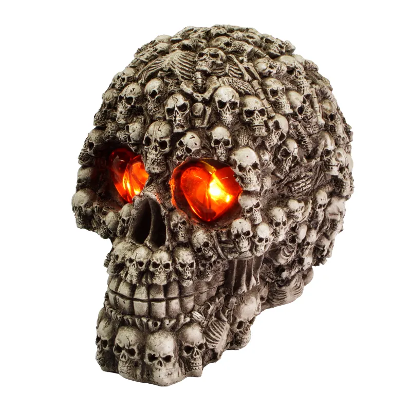 Horror Supplies Decor Plastic Led Shining Skull Halloween Decoration