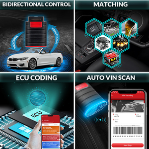Thinkdiag Sistema completo Todo el software 1 año gratis OBD2 Herramienta de diagnóstico 16 Servicios de reinicio Lector de código automático Herramienta de escaneo bidireccional