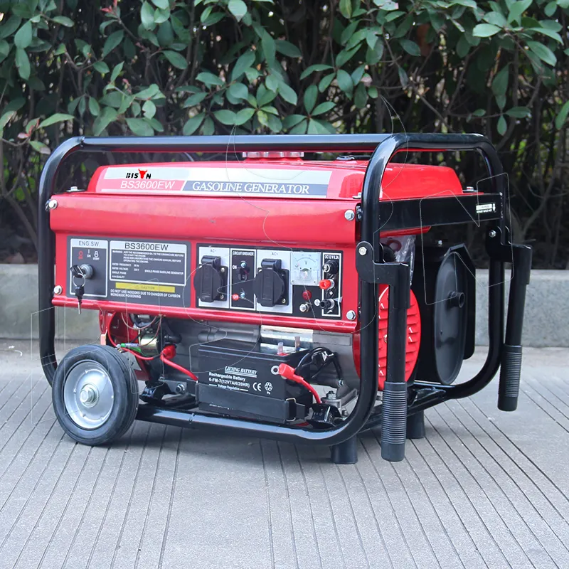 Bison (China)-generador pequeño de alta potencia, 220V, 2Kw, Manual de gasolina y Gas, 168F