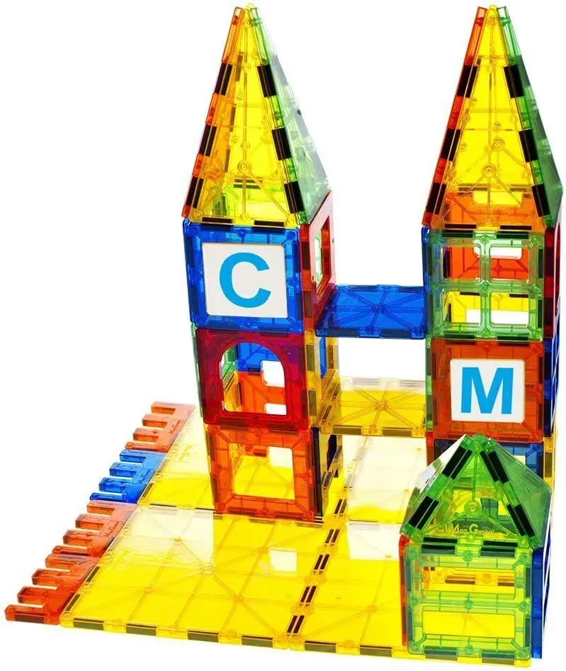 Azulejos magnéticos de diseño en forma de estrella, ladrillos de construcción para canicas de niños, azulejos de plástico personalizados para temas de animales de coche