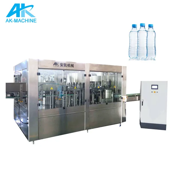 Línea de producción de llenado de agua completa, máquina embotelladora de agua China para plantas de agua Mineral automáticas