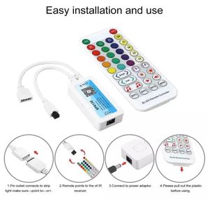SP613E SP614E синий зуб RGB RGBW полоска контроллер SPI 5V 12V 24V светодиодное приложение и музыка Встроенный микрофон мини ИК пульт дистанционного управления - Product Image 3