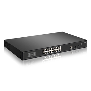 Hotsale 48V POEギガビットイーサネットネットワークスイッチ16ポートL2管理2 SFPアップリンクスタック可能 - Product Image 3