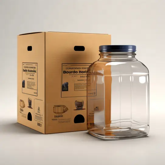 Frasco de papelão ondulado personalizado caixa de cor natural para garrafa