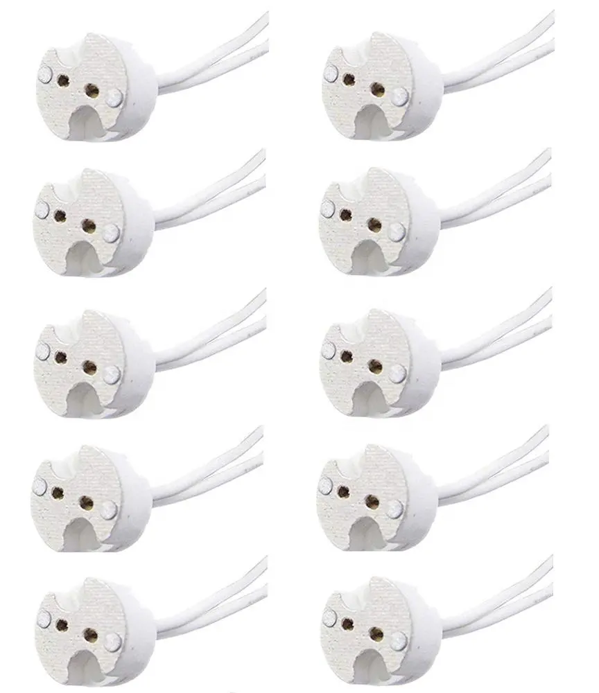 Mr11 g4 soquete, gu5.3 soquete, led halogênio lâmpada de cerâmica conector de fio soquete