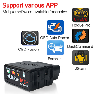 VLINKER-herramienta de diagnóstico MC + BLE4.0 2,2 V ELM327 BT4.0 OBD2 II, lector de código para iOS y android, escáner automático, Forscan - Product Image 4