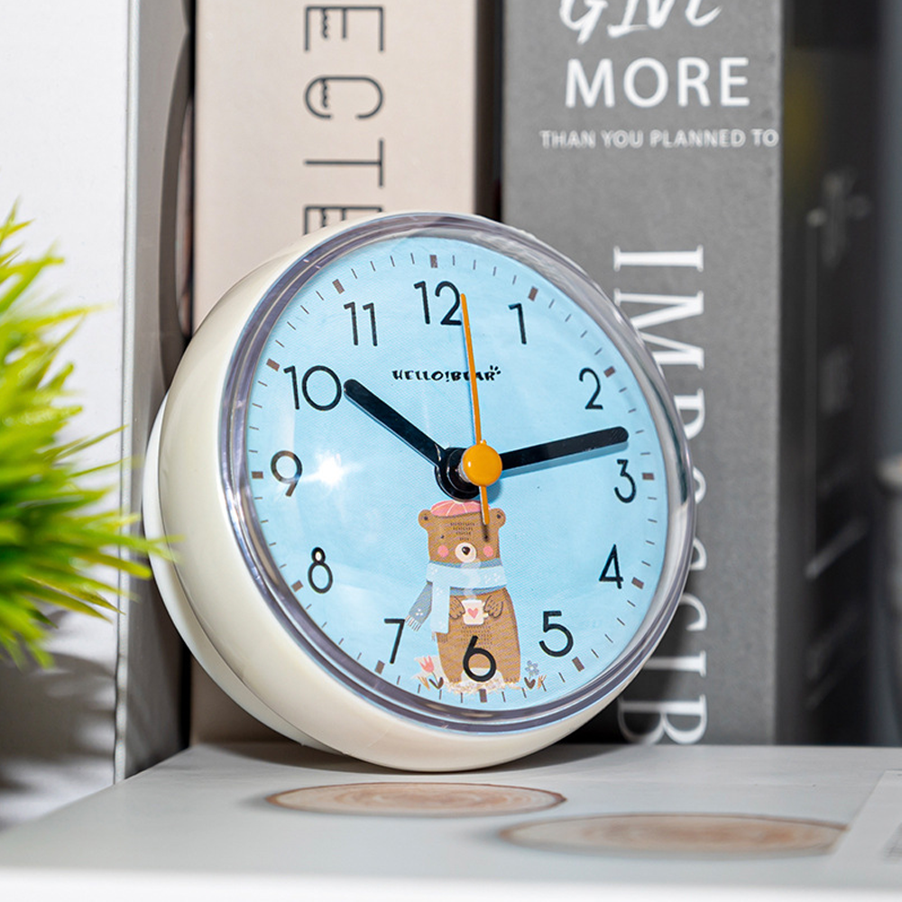 Horloge à ventouse - Petit Ours Brun (7 cm de diamètre)