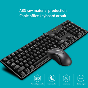 Best Cost Black Office <strong>Use</strong> PC Teclado E Y Mous Kit Wired Usb Key Board Klavye <strong>Keyboard</strong> and Mouse Set Combos for <strong>Computer</strong>