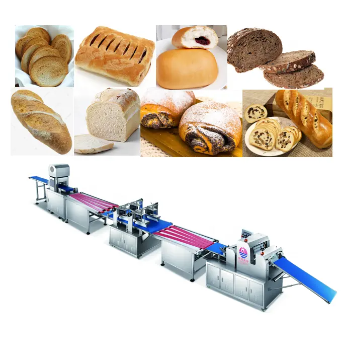 Automatic Soft Toast Bread Making Machine Four Lanes Loaf Bread Production Line Bread Line