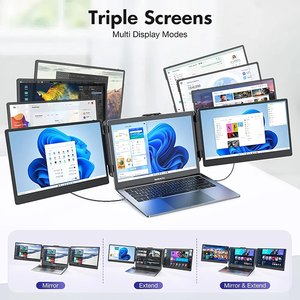 14 Inch PC Dual Screen <strong>LCD</strong> <strong>Computer</strong> <strong>Display</strong> Portable Foldable Laptop <strong>Monitor</strong> Extender Triple Screen Office Gaming <strong>Monitor</strong> - Product Image 5