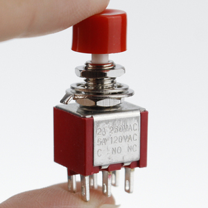 6 Pin C-NO-NC 6mm Mini Momentary Automatic Return <strong>Push</strong> <strong>Button</strong> <strong>Switch</strong> 2A 250VAC/5A 120VAC Toggle <strong>Switches</strong> DS-622 - Product Image 2
