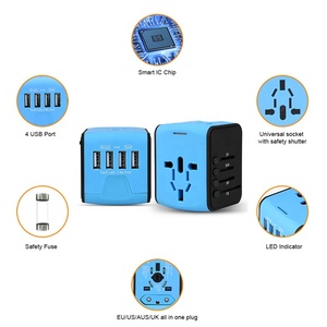 Travel <strong>Adapter</strong> US UK AUS <strong>EU</strong> Universal AC Power <strong>Plug</strong> <strong>with</strong> 4 Usb Socket Extension <strong>Multi</strong> <strong>Plug</strong> Charger Power <strong>Adapter</strong> - Product Image 5