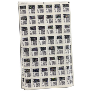 Self Adhesive Variable Data QR <strong>Code</strong> Anti-counterfeiting Label Stickers - Product Image 1