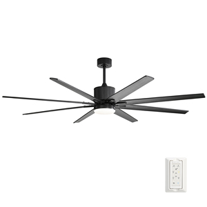 现代高品质吊扇直流电机76英寸大型工业吊扇，带灯和遥控器 - Product Image 6