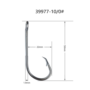 Đầu bên phải 39977 EZ baiter móc thép không gỉ vòng tròn biển câu cá móc limerick và vòng tròn móc sống mồi dài Shank trông - Product Image 2