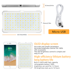Luce per fotocamera portatile F12 luce Video a LED bicolore da 112 pezzi con Display OLED 3200-5600K per supporto fotografico YouTube OEM/ODM - Product Image 4