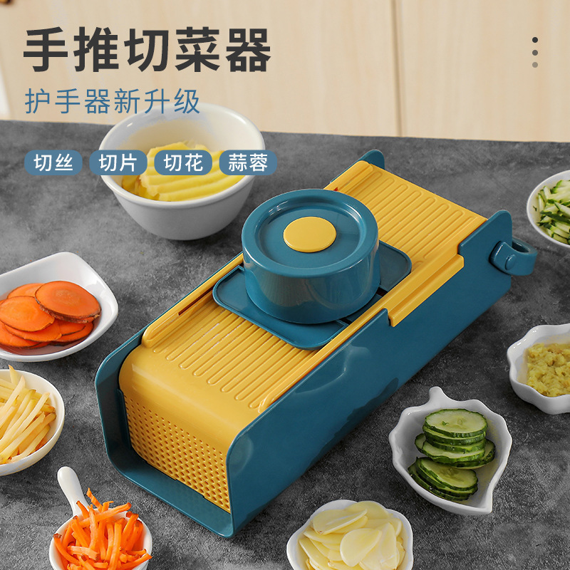 blue color(Hand-propelled vegetable cutter)