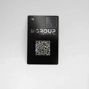 213/215/216 NFC Chip negro/oro NFC Metal tarjeta de visita con código Qr variable y logotipo - Product Image 4