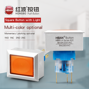 Price Economical 1no1nc 3 Pin <strong>Push</strong> <strong>Button</strong> Led 22mm Plastic <strong>Illuminated</strong> <strong>Rectangular</strong> Switch for Equipment Control - Product Image 4