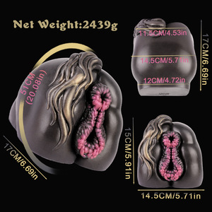 Masturbador Masculino Vagina Juguetes Sexuales Juguetes Adultos Coño de Bolsillo Modelo de Silicona Butt Plug Pussi Juguete para Hombres - Product Image 6